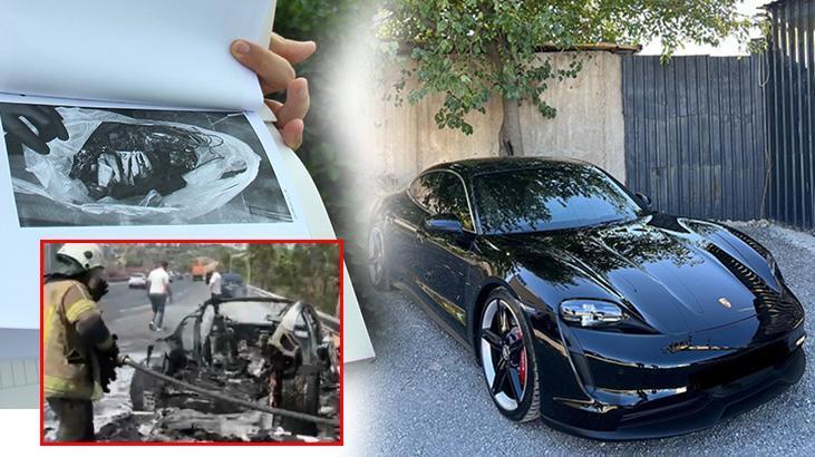 18 milyonluk Porsche alev aldı! Canını zor kurtardı