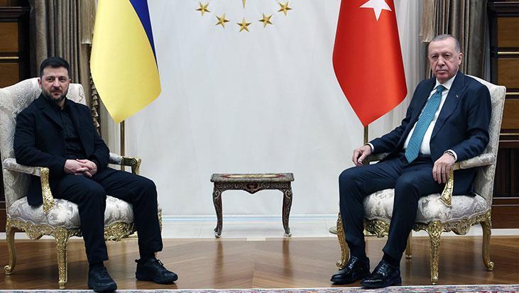 Cumhurbaşkanı Erdoğan, Zelenskiy ile bir araya geldi