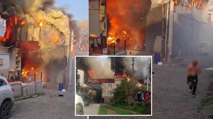 Kocaeli’deki yangın faciasının ilk anları! Görüntüler ortaya çıktı: İçeride insanlar bağırıyordu