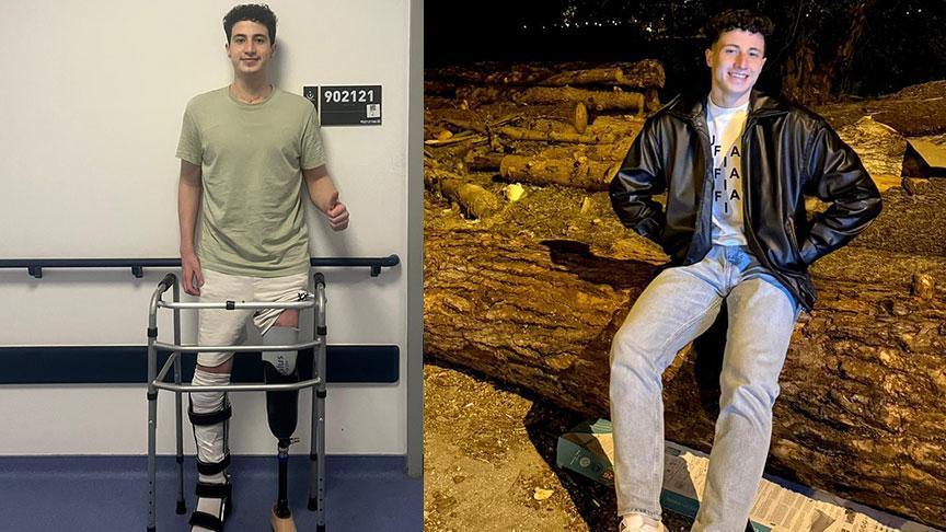Bacağını kaybeden üniversiteli genç 7 ay sonra ayağa kalktı: Milli takımda olmayı çok isterim