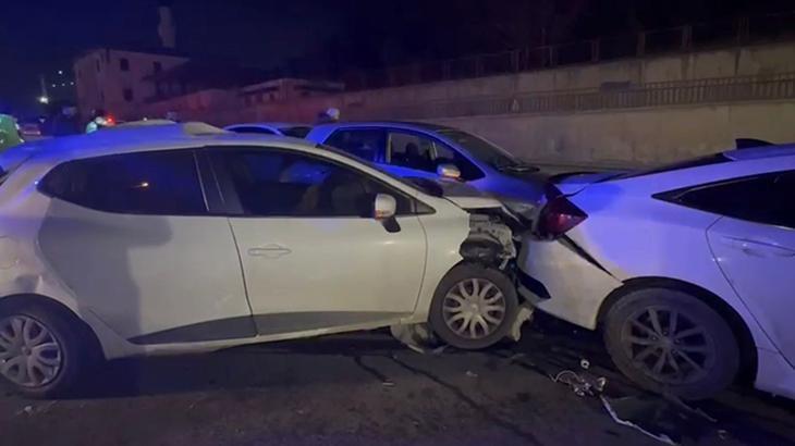 Çekmeköy’de zincirleme kaza! 7 araç birbirine girdi