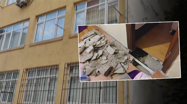 Fatih’te 4 katlı binada panik! Zeminde çökme meydana geldi