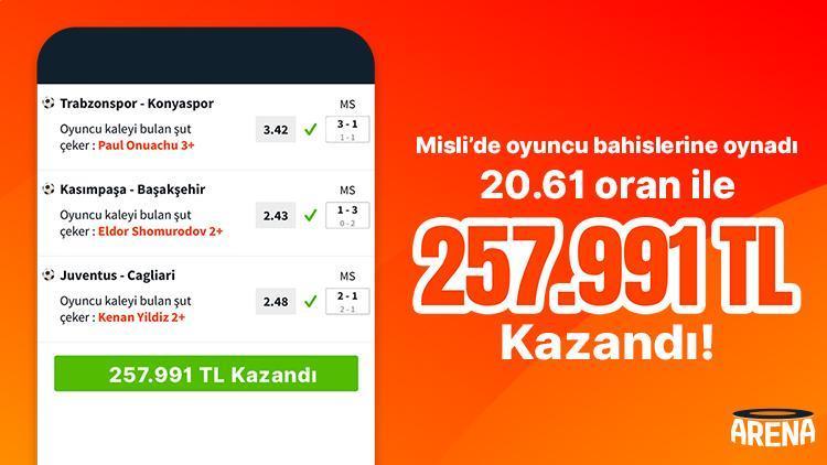 Misli’de oyuncu bahislerine oynadı! 20.61 oran ile 257.991 TL kazandı…