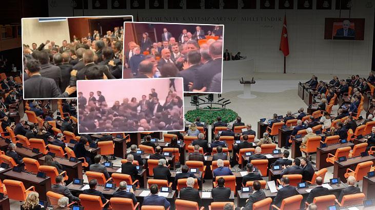 SON DAKİKA! Meclis’te yumruk yumruğa kavga
