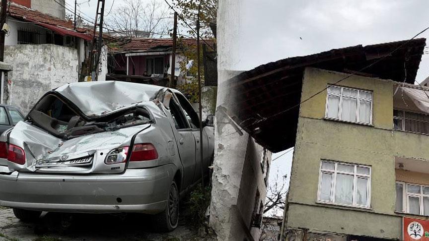 Gaziosmanpaşa’da binanın çatısı uçtu! Facianın eşiğinden dönüldü