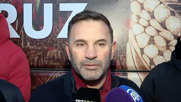 Okan Buruk, Filistin’e destek eyleminde konuştu