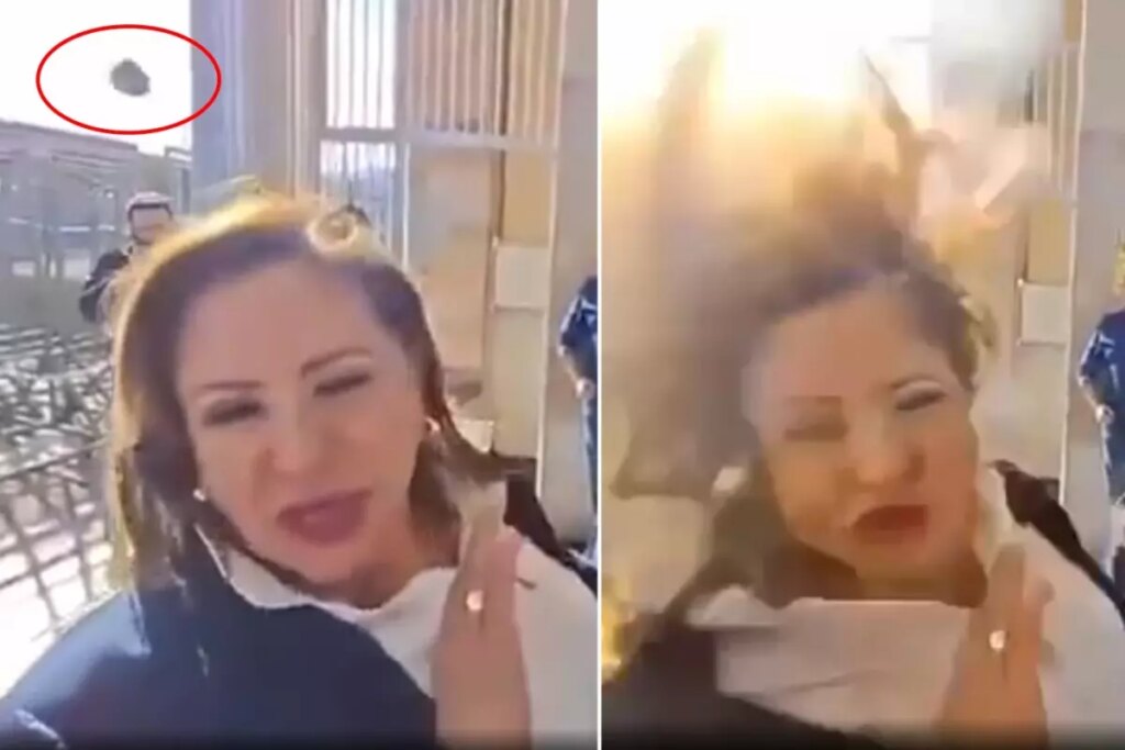 Vekilin üstüne el yapımı patlayıcı fırlattılar! Korkunç saldırı kamerada