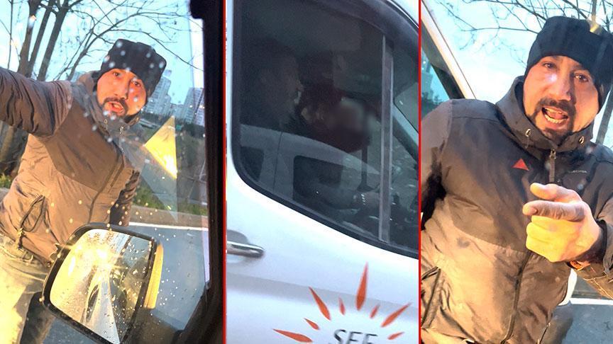 Yol ortasında maganda kabusu! ‘Senin ağzını burnunu kıracağım, şirketin sahibi benim’