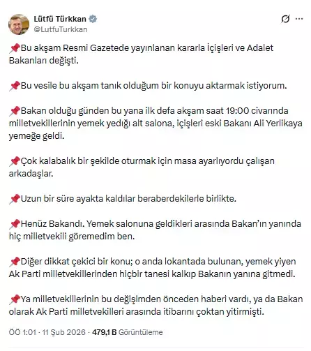 Ali Yerlikaya’ya dair dikkat çeken ayrıntı: Dün akşam Meclis’te hiçbiri yanına gitmedi