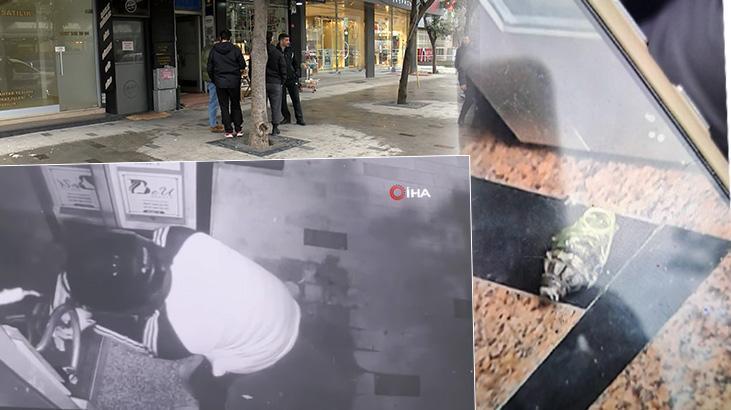 Bakırköy’de iş merkezinin kapısında el bombalı tuzak! O anlar kamerada