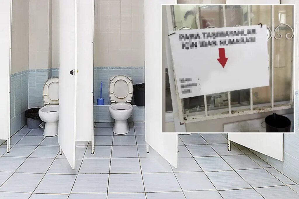 Cami tuvaletine asılan yazı tartışma yarattı
