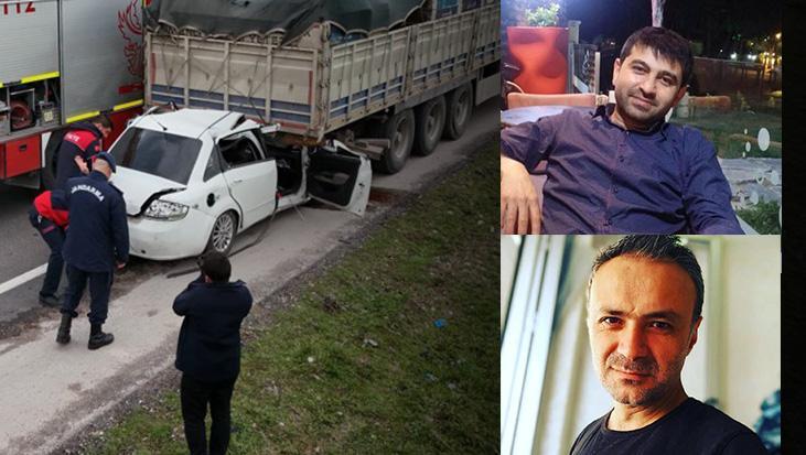 Cenazeye giderken feci kaza! TIR’a çarpan otomobildeki 2 kişi hayatını kaybetti