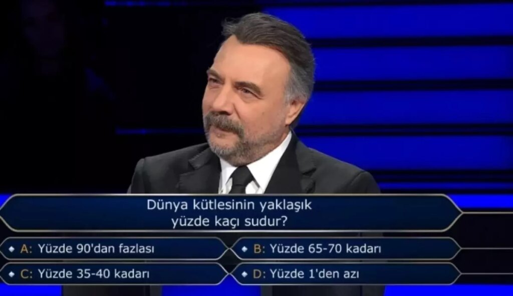 Dünya kütlesinin yaklaşık yüzde kaçı sudur?