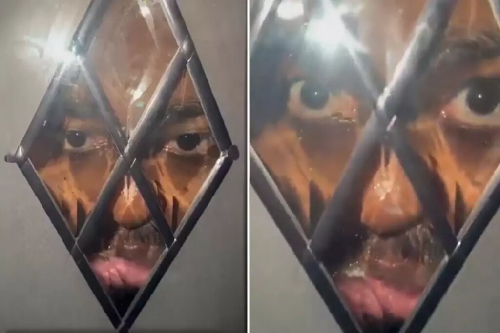 Gecenin köründe kapısında bu manzarayı gördü