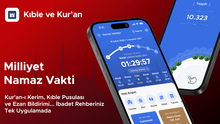 İmsakiye, Kur’an-ı Kerim, Kıble pusulası ve Ezan bildirimi… Hepsi Milliyet’te