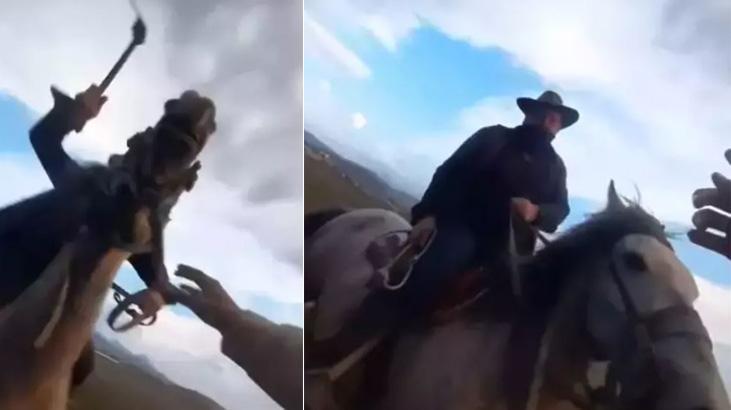 Kayseri’de atlı zorba! Fotoğraf çektirmek isteyen aileye dehşeti yaşatmıştı, hakim karşısına çıktı