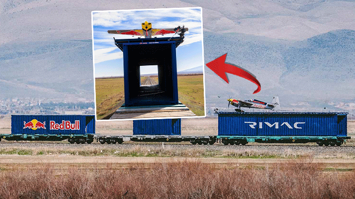 Red Bull sporcusu Dario Costa’dan Türkiye’de inanılmaz gösteri! Önce trene indi, sonra kalkış yaptı