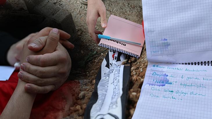 Belinay, Bayram, Kerem ve Zeynep… Mezarlıktaki defteri açanlar gözyaşlarını tutamadı