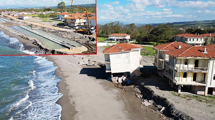 Deniz evlere dayandı! Sakarya’da erozyona ‘sahil koruma duvarlı’ önlem
