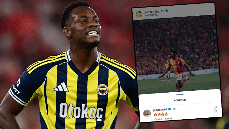 Derbi sonrası Jhon Duran’dan Fenerbahçe taraftarını kızdıran paylaşım!