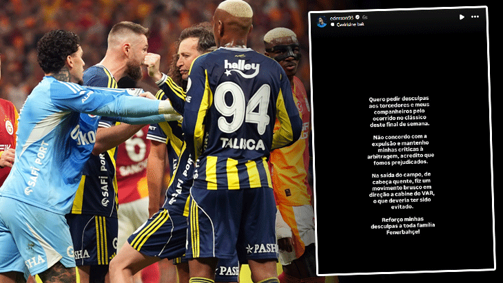 Fenerbahçe’de Ederson’dan gece yarısı özür paylaşımı! ‘Haksızlığa uğradık’