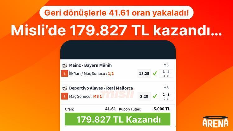 Geri dönüşlerle 41.61 oran yakaladı! Misli’de 179.827 TL kazandı…
