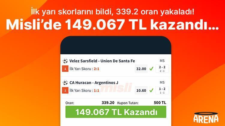 İlk yarı skorlarını bildi, 339.2 oran yakaladı! Misli’de 149.067 TL kazandı…