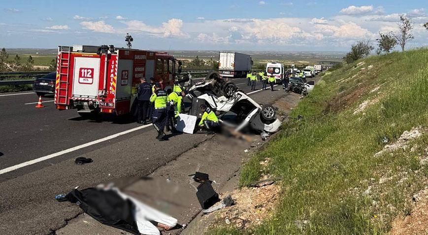 Şanlıurfa’da korkunç zincirleme kaza! 3 ölü, 5 yaralı