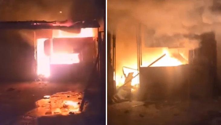Eyüpsultan’da kurban satış merkezi alevlere teslim oldu! 1 ölü, bekçi gözaltında