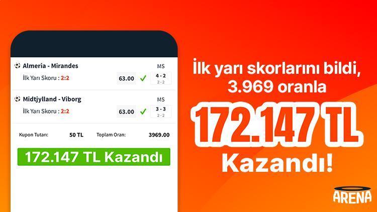 İlk yarı skorlarını bildi, Misli’yle kazandı! Tam 3.969 oranla 172.147 TL…