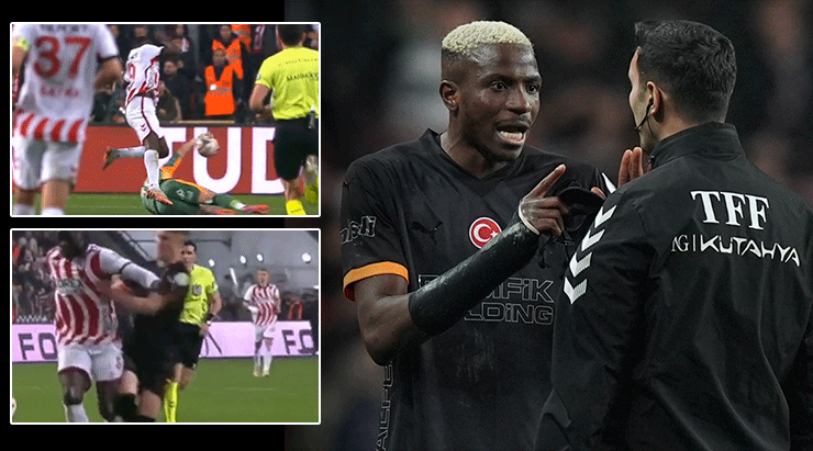 Samsunspor-Galatasaray maçında Günay Güvenç kararı Trio hakemlerini görüş ayrılığına düşürdü! ‘Faul yapıldı, kırmızı yanlış’