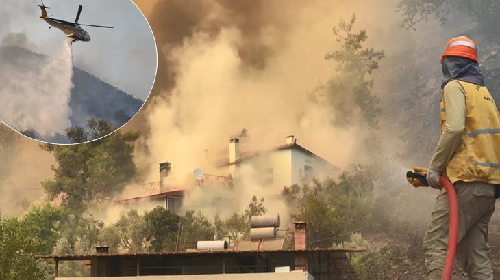 Fethiye’deki orman yangını ikinci gününde! Havadan müdahale yeniden başladı