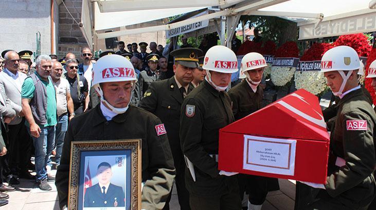 Kaza şehidi uzman çavuş Abdurrahman Hilal’e veda