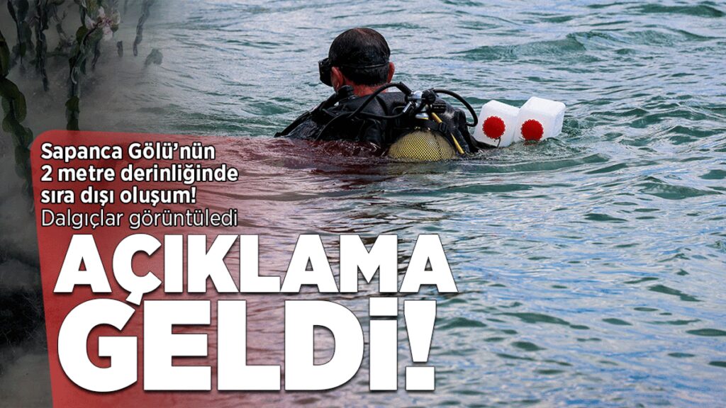 Sapanca Gölü’nün 2 metre derinliğinde sıra dışı oluşum! Açıklama geldi